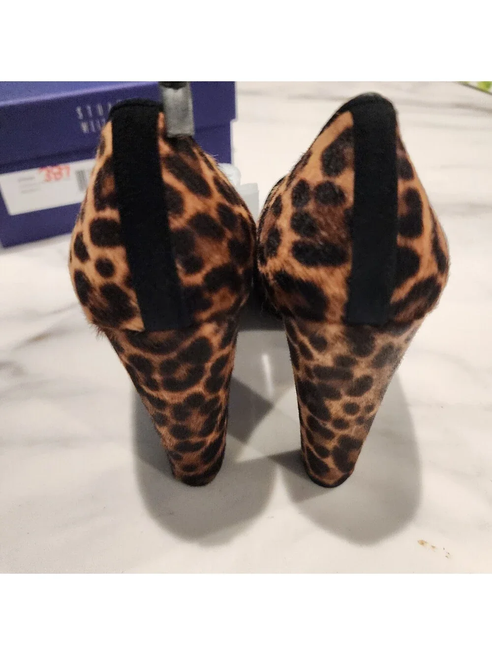 New Stuart Weitzman Uprise Chocolate Feline Haircalf Pumps Size 7.5